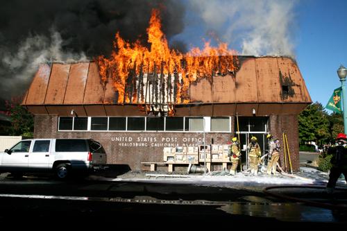 Post Office destroyed in weekend blaze