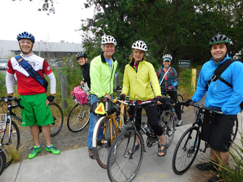 Bike to Work Day cycles through Joe Rodota Trail rain or shine