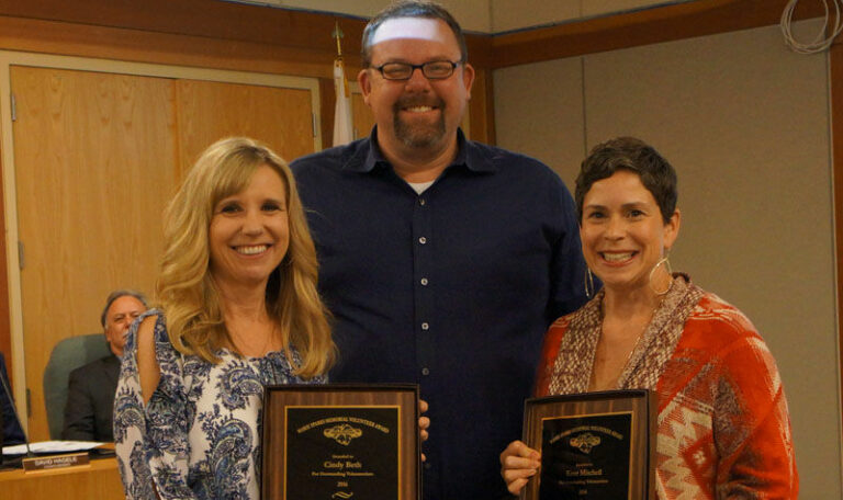 Beth and Mitchell honored by city for volunteerism