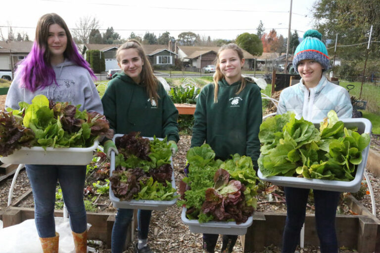 4-H’ers growing fresh produce for the community