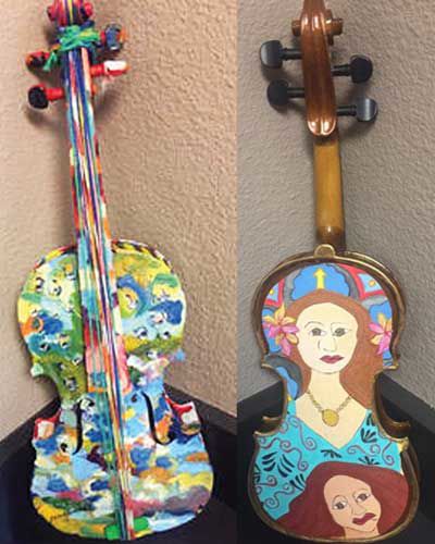 Artists donate hand-painted violins for youth fundraiser