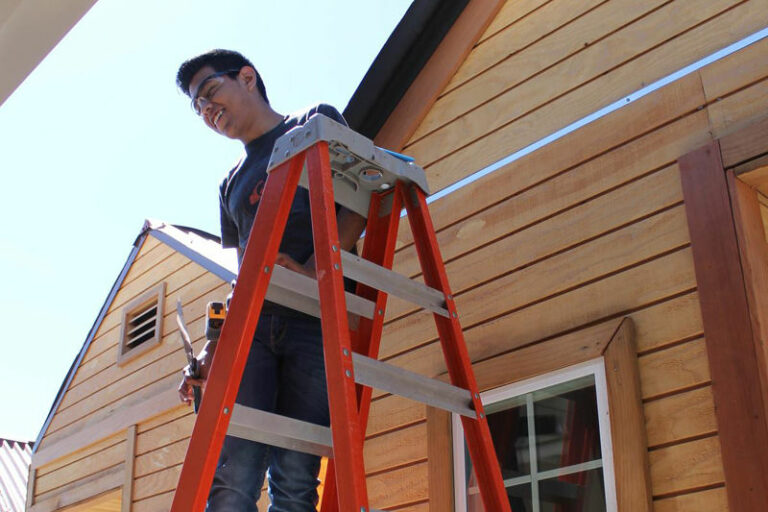 Tiny houses built by HHS students ready for their new homes