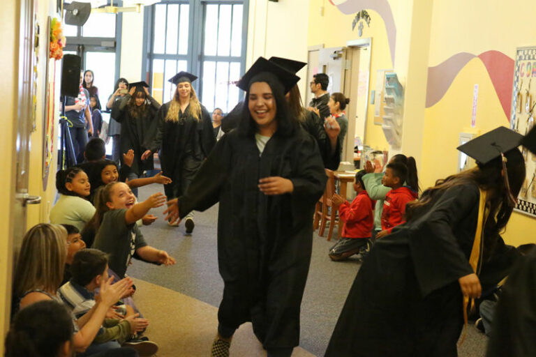 Annual grad walk through the town’s elementary schools