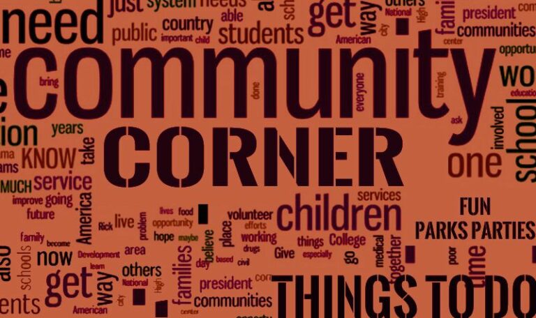 Community corner, Nov. 12 – 15