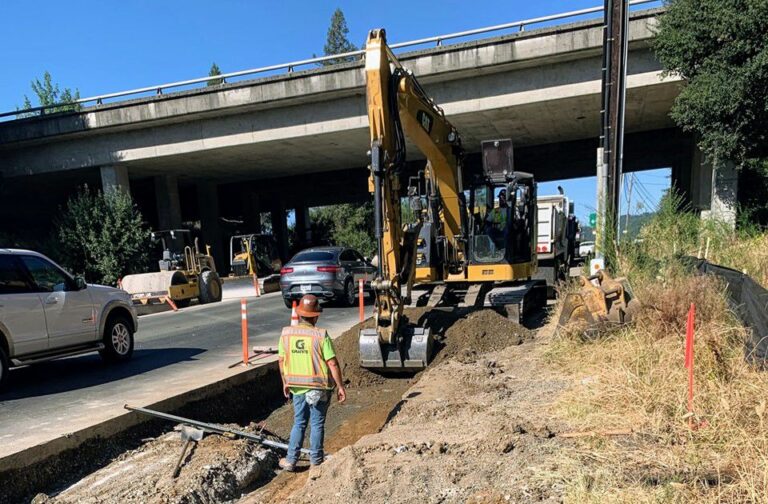 No snags on Dry Creek Road construction