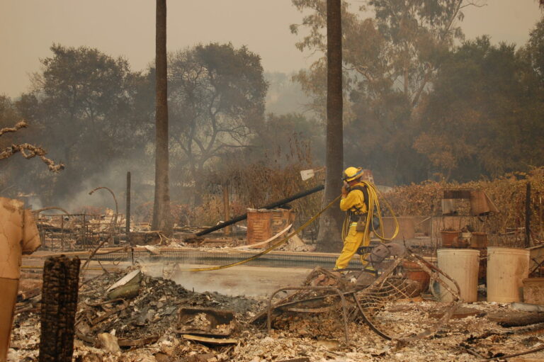 Firefighters turn the corner