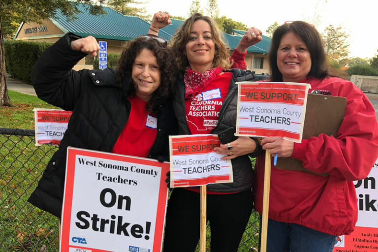 Teachers strike against high school district