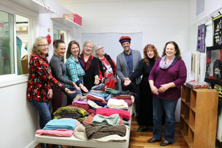 Local knitters unite to help homeless youth