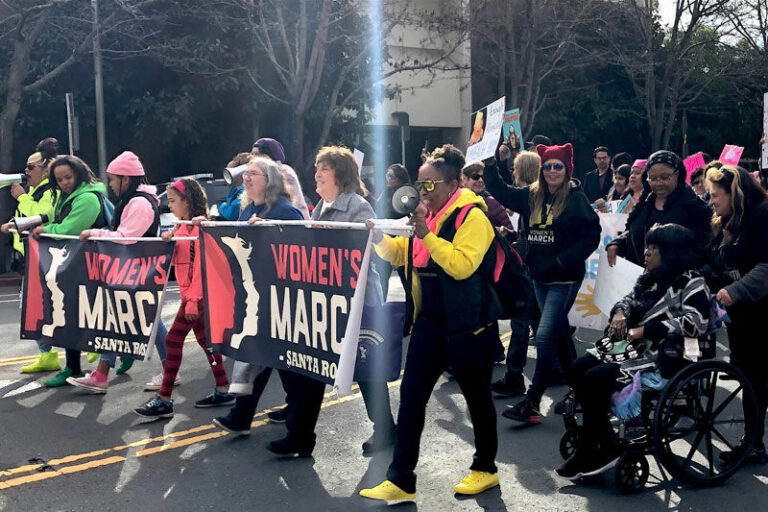 At the Women’s March in Santa Rosa