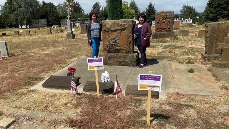 Celebrate history by visiting a suffragist headstone