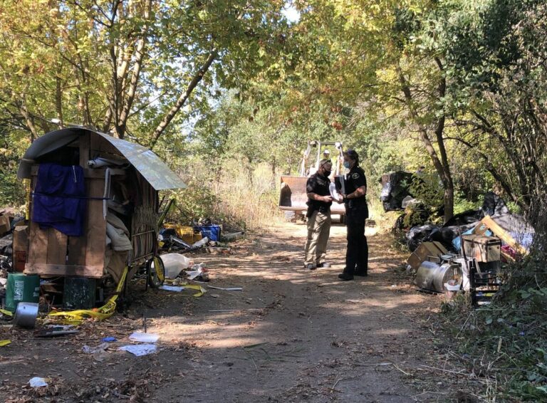 Sebastopol police, county and community groups clear camps near Laguna preserve