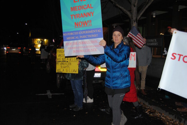 Protesters demand entry to council meeting in opposition of vaccine mandate