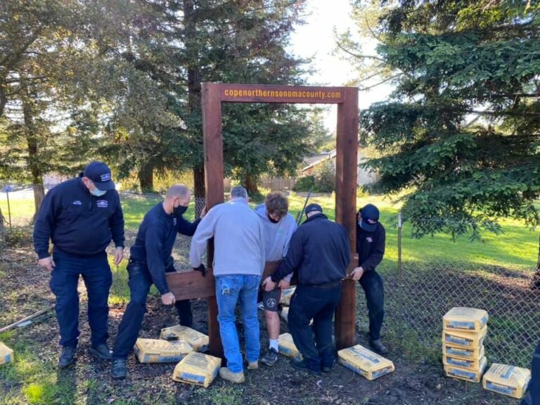 Local Eagle Scout, community members help put up fire hazard signs on Fitch Mountain