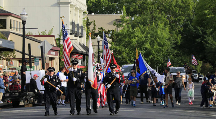 The color guard and Boy Scouts led the 73rd annual FFA Twilight Parade in Healdsburg on May 26.