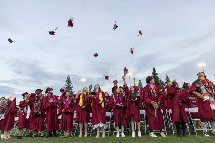 Healdsburg graduates throw their caps