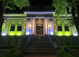 Healdsburg Museum at night