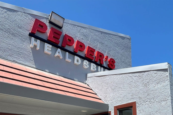 New Pepper's sign