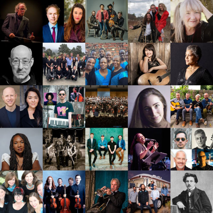 Collage of Mendocino Music Festival performers