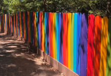 Rainbow fence
