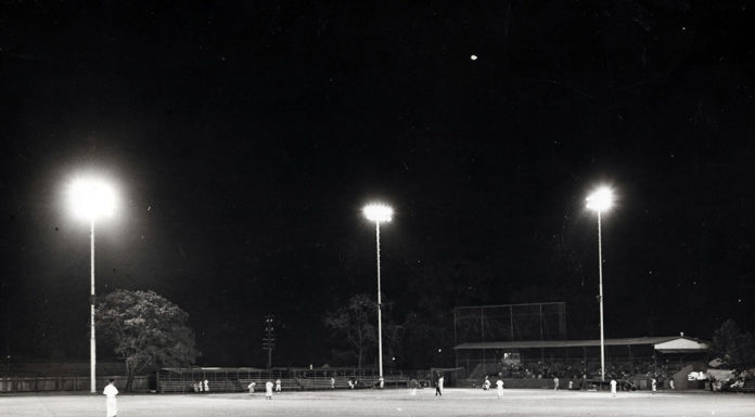 Night baseball