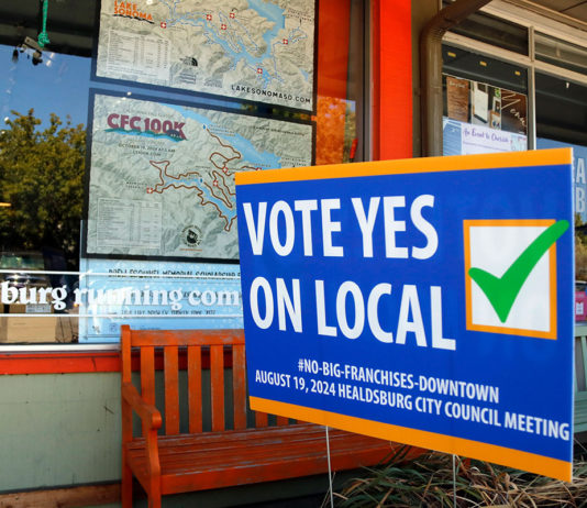 'Vote Local' sign in Healdsburg