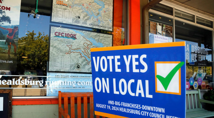 'Vote Local' sign in Healdsburg