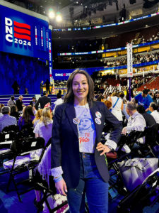 Ariel Kelley on convention floor