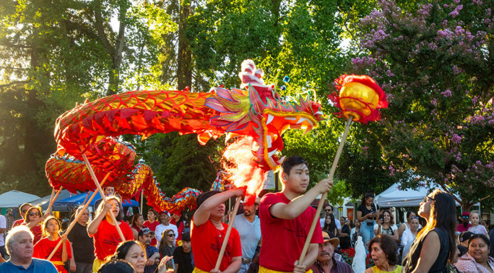 Dragon parade in Healdsbur