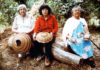 Three Indian basket-weavers