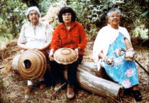 Three Indian basket-weavers