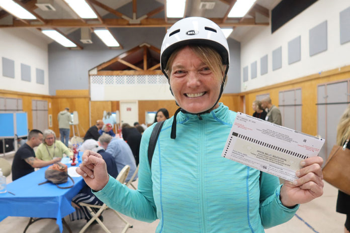 Christine Webster votes