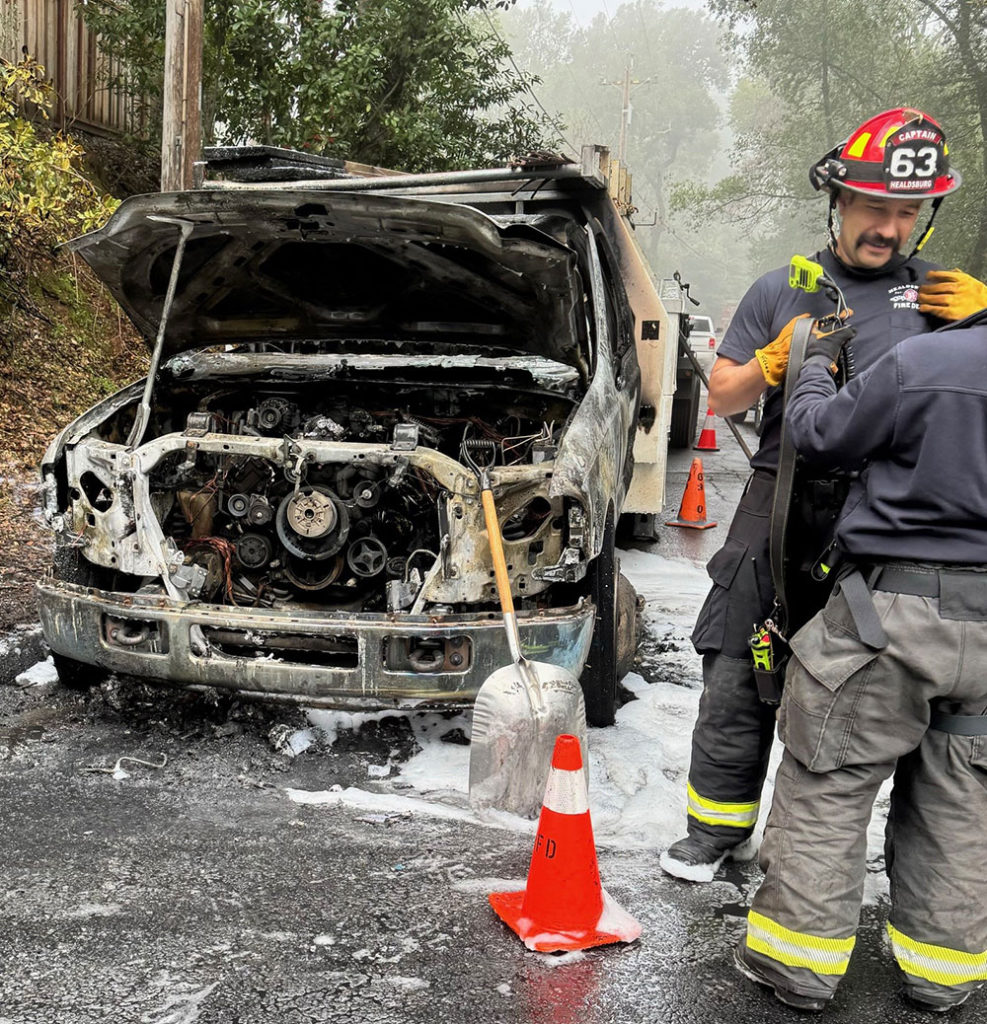 Firemen on Sunset Drive