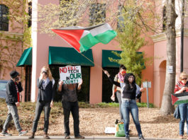 Protesters in Healdsburg