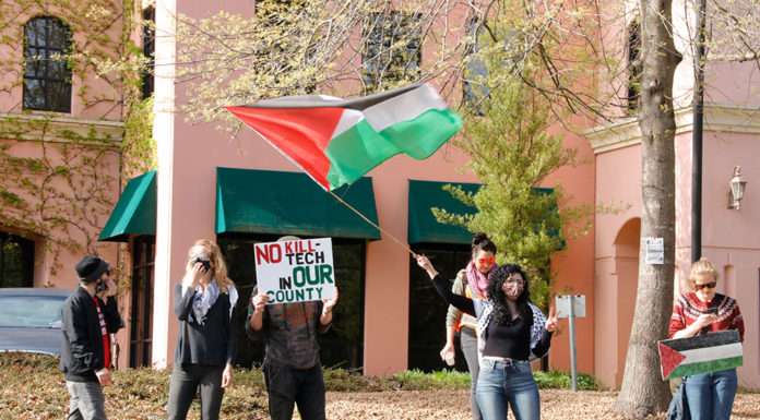 Protesters in Healdsburg