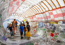 Inside a hot air ballon