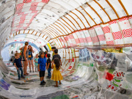 Inside a hot air ballon