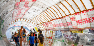 Inside a hot air ballon