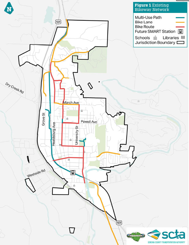 Bike and path map