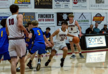 Basketball action at Smith Robinson