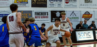 Basketball action at Smith Robinson