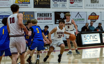 Basketball action at Smith Robinson