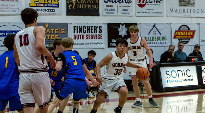 Basketball action at Smith Robinson