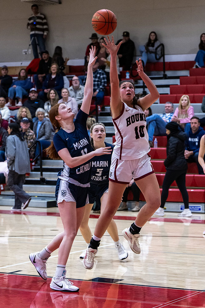 Allie Espinoza plays basketball