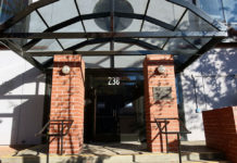 front door of police station