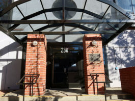 front door of police station