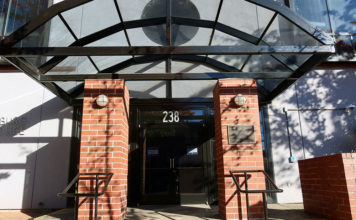 front door of police station