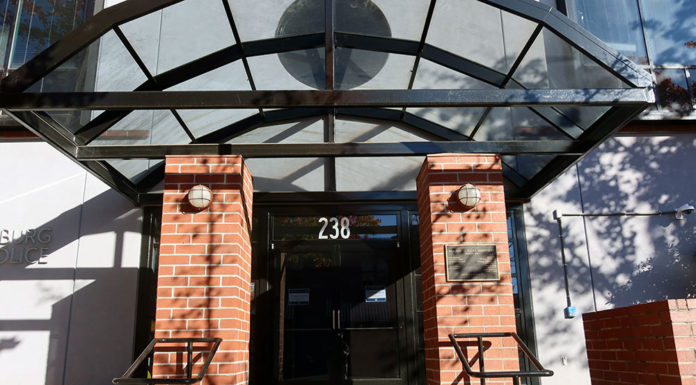 front door of police station