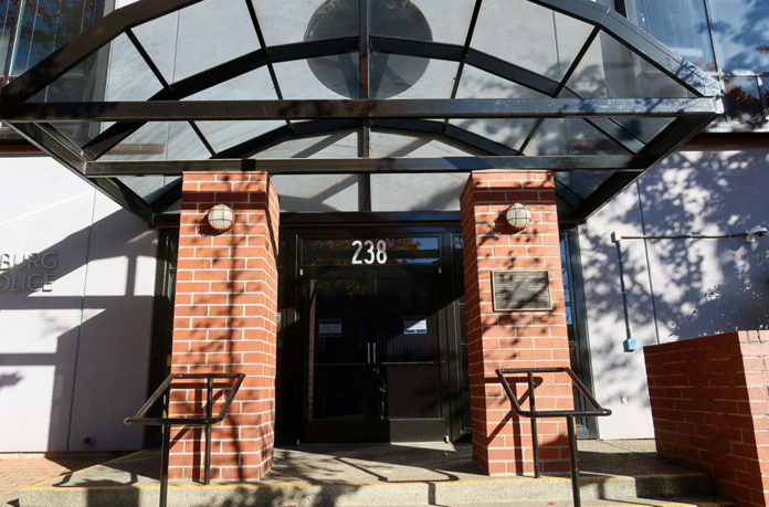 front door of police station