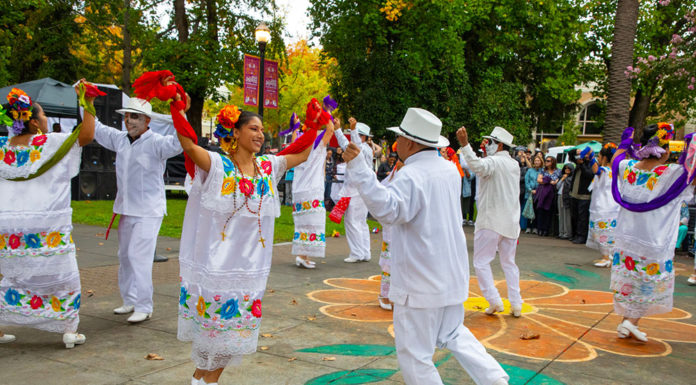 Dancing at Dia de Muertos, Healdsuburg