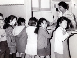 Healdsburg Elementary School cafeteria, 1966